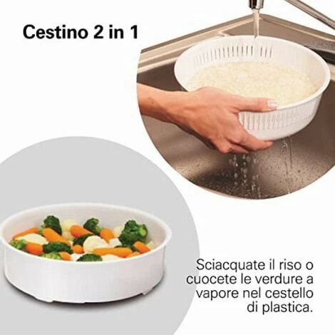 Hamilton Beach 37541-CE Cuociriso, 700 W, 4.7 Litri, Inossidabile, Acciaio Inox - immagine 3