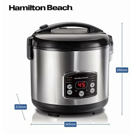 Hamilton Beach 37541-CE Cuociriso, 700 W, 4.7 Litri, Inossidabile, Acciaio Inox - immagine 5