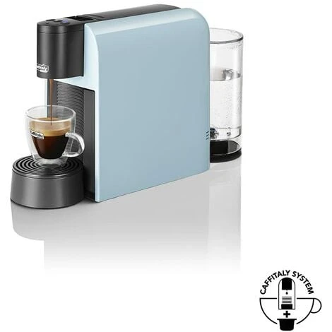 Caffitaly System - VOLTA S35 Macchina Da Caffè Espresso A Sistema Chiuso Per Capsule Originali R-Smart - Compatta, Veloce E Silenziosa, Poggia Tazze Regolabile, Celeste - immagine 3