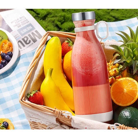 Mini Frullatore Portatile USB Da Viaggio Succo Frutta Mixer Frullati 300ML JN988 - immagine 2