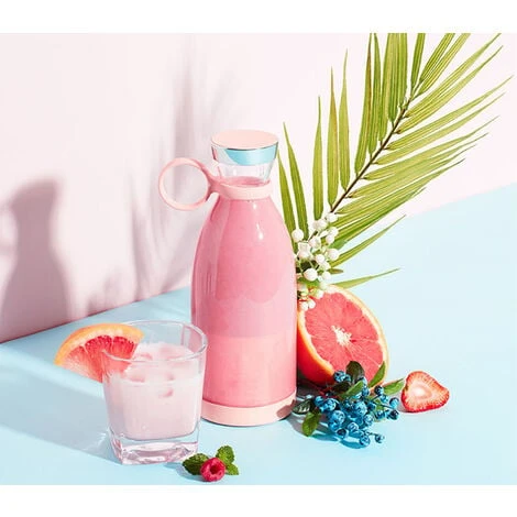 Mini Frullatore Portatile USB Da Viaggio Succo Frutta Mixer Frullati 300ML JN988 - immagine 3