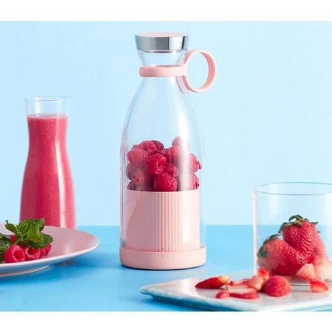 Mini Frullatore Portatile USB Da Viaggio Succo Frutta Mixer Frullati 300ML JN988 - immagine 4