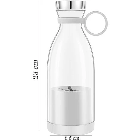 Mini Frullatore Portatile USB Da Viaggio Succo Frutta Mixer Frullati 300ML JN988 - immagine 5