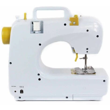 PRIXTON - Macchina Da Cucire Portatile P120 - Cassetto Per Accessori - Lampada Integrata - 16 Tipi Di Schemi - Pedale Incluso - Colore Giallo - immagine 3