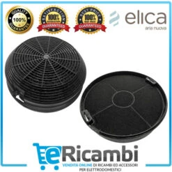 Filtri Carbone Attivo Cappa Elica F00478 Turboair Mod.47 Compatibile KIT0161384 Adatto A Missy E Box In Standard, 2 Pezzi In Confezione Ø 155 Mm H.50 Mm