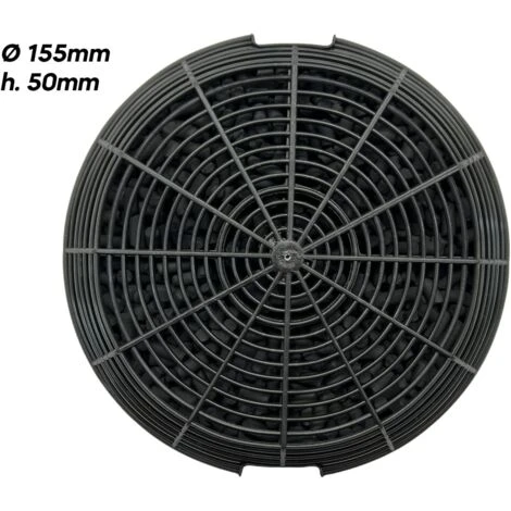Filtri Carbone Attivo Cappa Elica F00478 Turboair Mod.47 Compatibile KIT0161384 Adatto A Missy E Box In Standard, 2 Pezzi In Confezione Ø 155 Mm H.50 Mm - immagine 3
