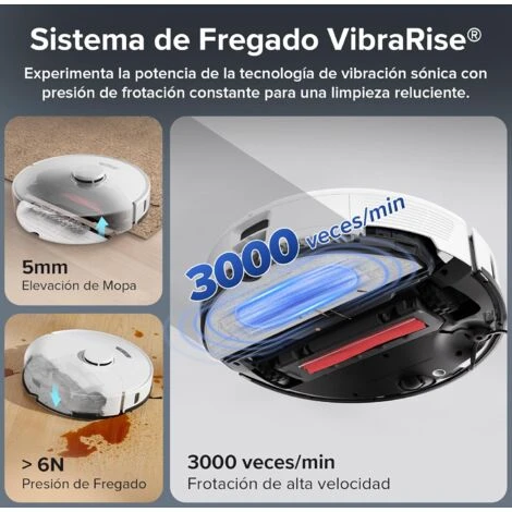 Roborock S7 Pro Ultra Aspirapolvere Robot,Aspirazione Di 5100 Pa,con Automatico Riempimento Acqua Svuotamento Pulizia Base - immagine 3