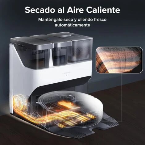 Roborock S7 Pro Ultra Aspirapolvere Robot,Aspirazione Di 5100 Pa,con Automatico Riempimento Acqua Svuotamento Pulizia Base - immagine 4