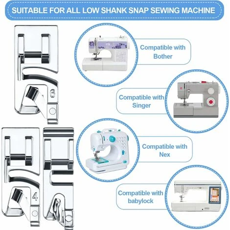 HIASDFLS Confezione Da 3 Macchine Da Cucire E Reggette E Piedini Adatti Per La Casa 3 Mm, 4 Mm E 6 Mm - immagine 4