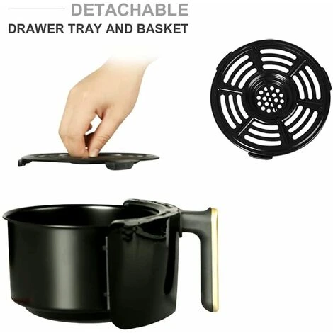 ARDES Friggitrice Ad Aria Calda, Capacità 2 Litri, Temperatura Massima 200° C, Nero - immagine 4