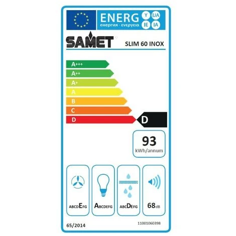 Cappa Sottopensile Slim 60 Inox 1 Motore Samet - immagine 3