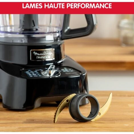 Moulinex FP8218 Double Force Robot Da Cucina Multifunzione All-in-One, 3L, 1000W, 6 Velocità, 8 Accessori, 28 Funzioni, Robot Frullatore E Tritatutto Per Affettare, Impastare, Grattugiare, Emulsionare - immagine 2