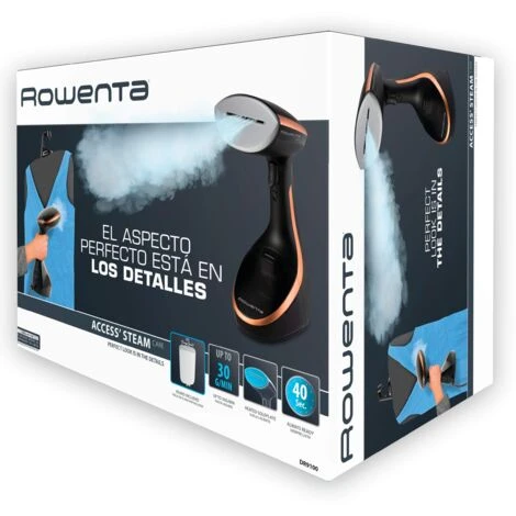 Rowenta Dr9100 Access Steam Care Ferro Da Stiro Verticale A Vapore Sanificante Potente E Versatile Con Supporto Verticale E 3 Accessori Inclusi, 2 Impostazioni Di Vapore, Potenza 1600 W, 200 Ml, Nero - immagine 3