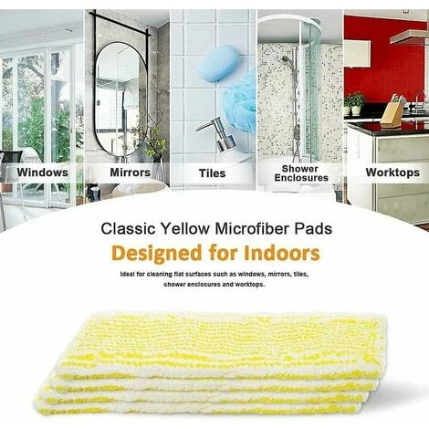 Set Di 4 Panni In Microfibra Wv Per Lavavetri Karcher Wv 2 Plus N, Wv 2 Premium, Wv 5 Plus N, Wv 5 Premium, Wv6 Plus - immagine 2