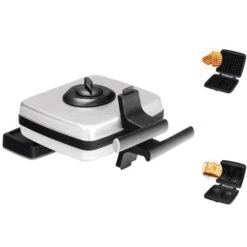 FRIFRI CROQUE WAFFLE MAKER WAFER 1200W COOL TOUCH PIASTRE IN GHISA ALU AMO 1210661