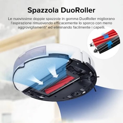 Roborock S8 Robot Aspirapolvere Con Doppia Spazzola & Aspirazione 6000Pa & Aspirapolvere Robot 3D Per Evitare Ostacoli E Scopa Compatibile Con Alexa Per Peli Di Animali Domestici (Aggiornamento S7) - immagine 2