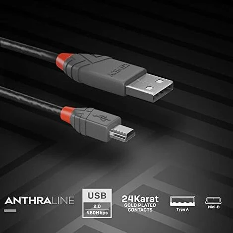 LINDY - Cavo Da USB A Micro USB 2.0 A/B, Linea Anthra 0,5 Metri, Trasferimento Dati A 480 Mbps, Cavo Di Ricarica, Compatibile Con TV, Monitor, Tablet, Laptop, Laptop, Laptop, 10 Anni Di Garanzia - immagine 5