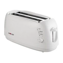 Muvip Tostapane 1300w - Capacità Per 4 Fette - 6 Livelli Di Tostatura - Funzione Di Riscaldamento, Scongelamento E Riscaldamento - Spegnimento Automatico E Manuale