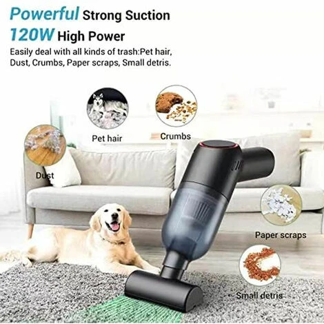Aspirapolvere Portatile Senza Fili: Mini Aspirapolvere Portatile Ricaricabile Con Potente Aspirazione, Aspirapolvere Portatile Umido E Secco Per Moquette Per Auto. - immagine 4