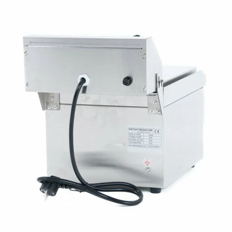 Friggitrice Elettrica Professionale 10 Litri Singola Vasca Con Scarico In Acciaio Inox Per Pub Bar Da Banco - immagine 3