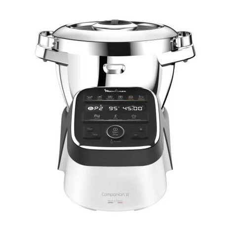 Moulinex HF8098 Companion XL, Robot Da Cucina Multifunzione, 12 Programmi Automatici, 6 Accessori, Recipiente 3L, Intervallo Di Temperatura Da 30 °C A 150 °C, Ricettario: 300 Idee Per Ricett - immagine 2
