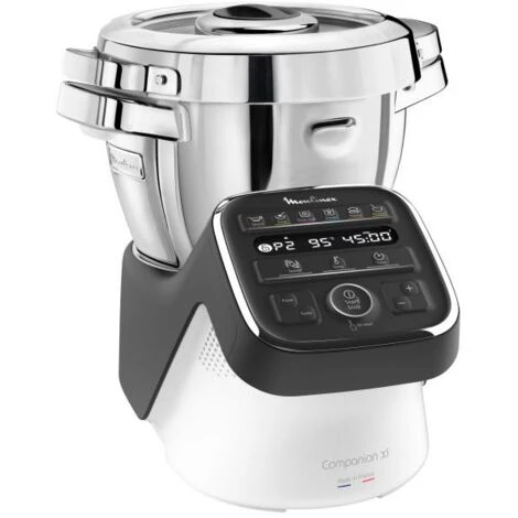 Moulinex HF8098 Companion XL, Robot Da Cucina Multifunzione, 12 Programmi Automatici, 6 Accessori, Recipiente 3L, Intervallo Di Temperatura Da 30 °C A 150 °C, Ricettario: 300 Idee Per Ricett - immagine 3
