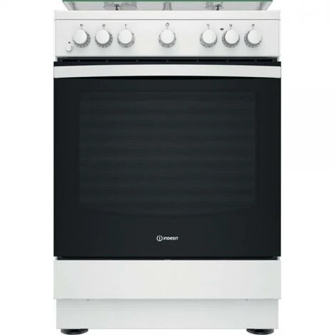 Indesit IS67G4PHW/E Cucina Gas Nero, Bianco A