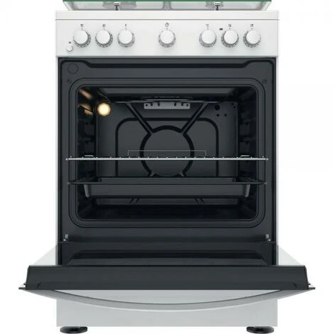 Indesit IS67G4PHW/E Cucina Gas Nero, Bianco A - immagine 3