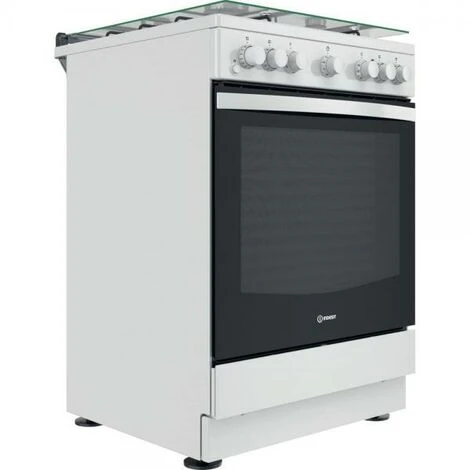 Indesit IS67G4PHW/E Cucina Gas Nero, Bianco A - immagine 4