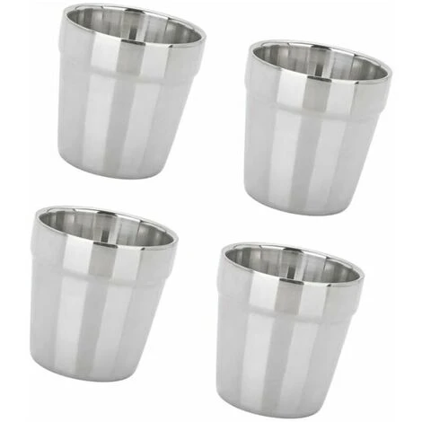 Tazza Moderna In Acciaio Inossidabile, Tazza Da Caffè, Boccale Da Birra, 4 Pezzi,