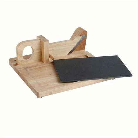 Affetta Salumi Con Movimento A Ghigliottina E Vassoio In Ardesia - immagine 5