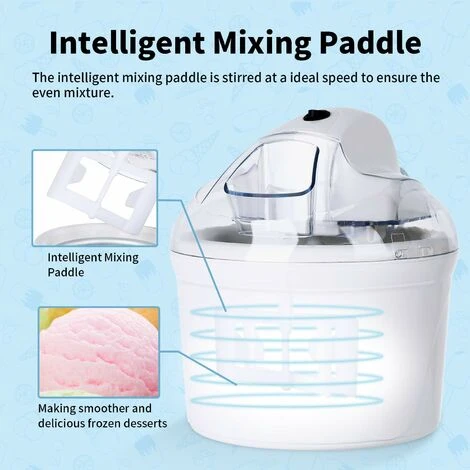 Macchina Del Gelato 1,5L Gelatiera Autorefrigerante Macchina Gelato Macchina Del Gelato Con Bocca Sul Grande Coperchio Visibile Macchina Per Gelato Pronto In 30 Min - immagine 2