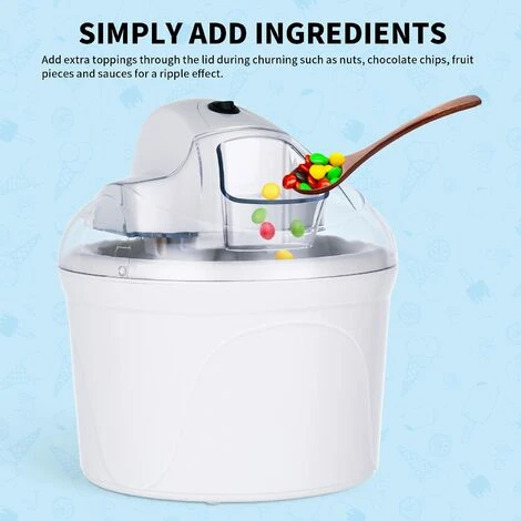 Macchina Del Gelato 1,5L Gelatiera Autorefrigerante Macchina Gelato Macchina Del Gelato Con Bocca Sul Grande Coperchio Visibile Macchina Per Gelato Pronto In 30 Min - immagine 3