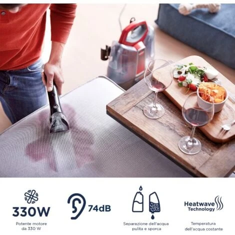 BISSELL SpotClean ProHeat - Pulitore Portatile Per Tappezzeria - Smacchiatore Multisuperficie Per Moquette, Tappeti, Scale E Auto - Rimuove Lo Sporco, Liquidi E Le Macchie - 330 W -74 DB - 36988 - immagine 2