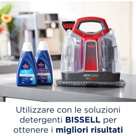 BISSELL SpotClean ProHeat - Pulitore Portatile Per Tappezzeria - Smacchiatore Multisuperficie Per Moquette, Tappeti, Scale E Auto - Rimuove Lo Sporco, Liquidi E Le Macchie - 330 W -74 DB - 36988 - immagine 3