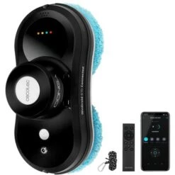 Cecotec Robot Lavavetri Con App E Telecomando Windroid 870 Connected T. 80 W, Navigazione Intelligente, Triplo Sistema Di Sicurezza, 4 Programmi Di Pulizia, Include 12 Panni