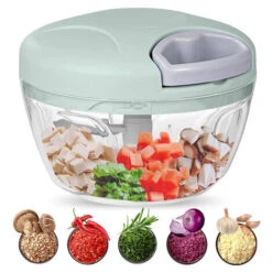 Tritatutto Manuale , 500ml 3 Lame In Acciaio Inossidabile, Tritatutto Per Cipolle Da Cucina Tritatutto Per Verdure, Carne, Cipolla, Aglio, Macinazione Di Alimenti Per Bambini