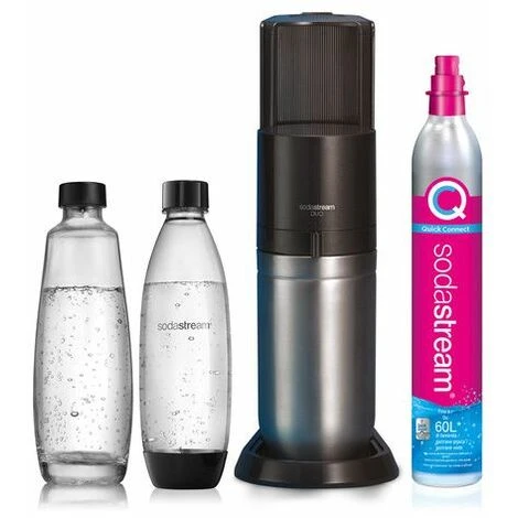 Gasatore Acqua Sodastream Duo Nero Con Doppia Bottiglia In Vetro E PET - 2270148