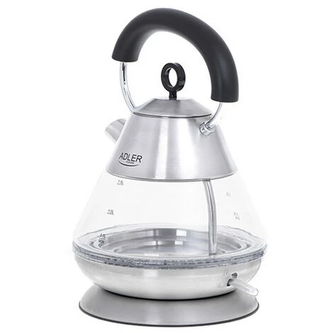 Bollitore Elettrico AD1282 2200W 1,5L In Vetro E Acciaio Colore Bianco Adler Europe - immagine 4