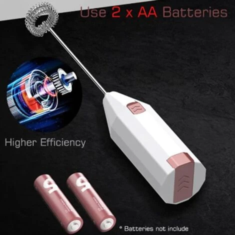 Trade Shop - Schiumino Frullino Montalatte Schiumalatte Per Cappuccino Caffè Latte A Batteria - immagine 4