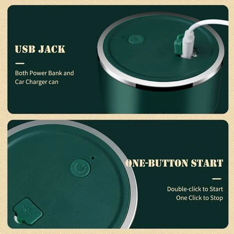 Blender Smoothie Maker, Mini ITullatore, Bottiglia Per ITullatore Di Succo ITesco Da 400 Ml, Bicchiere Per ITullatore Di ITutta Ricaricabile Tramite USB, ITullatore Portatile Per Casa, Viaggi, Attivit - immagine 3