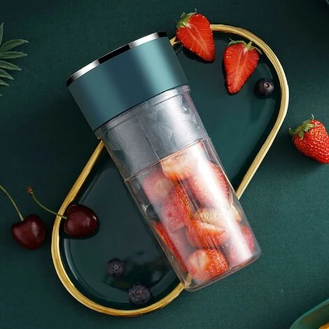 Blender Smoothie Maker, Mini ITullatore, Bottiglia Per ITullatore Di Succo ITesco Da 400 Ml, Bicchiere Per ITullatore Di ITutta Ricaricabile Tramite USB, ITullatore Portatile Per Casa, Viaggi, Attivit - immagine 4