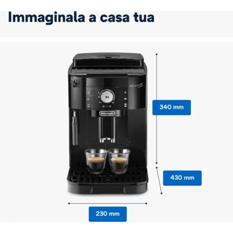 De'Longhi Perfetto Magnifica S ECAM11.112.B, Macchina Da Caffè Automatica Per Espresso E Cappuccino, Caffè In Grani O In Polvere, Con Tasti A Selezione Diretta, Spegnimento Automatico, MODELLO 2023 - immagine 5