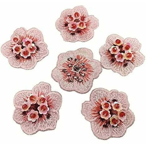 10 Pezzi Ricamo Fiore Rosa Modello Cucire Su Toppe Per Abbigliamento Appliques Accessori Fai Da Te - immagine 5