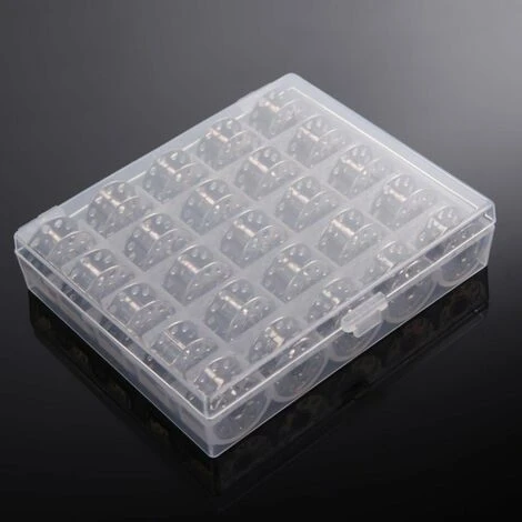 Accessori Per Il Cucito LITZEE 25 Rocchetti Vuoti Rocchetto Di Filo Metallico Con Custodia Della Spolina - immagine 5