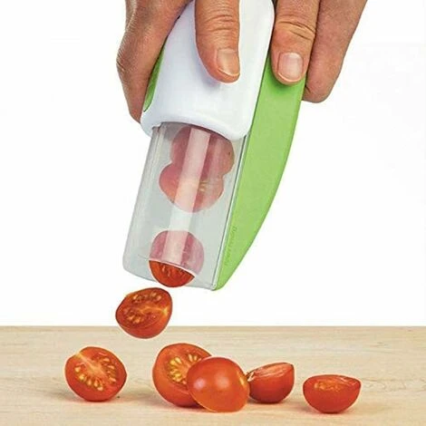 LITZEE Affettatrice Manuale Affettatrice Pomodoro Uva Frutta Verdura Insalata Affettatrice Ciliegia Frutta Mezzo Verde Cutter - immagine 4