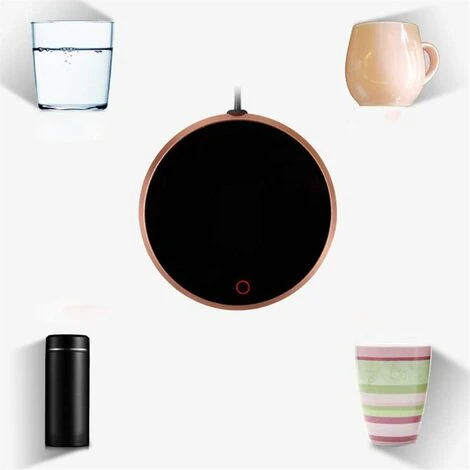 Scaldatazze LITZEE, Scaldatazze, Scaldatazze USB, Scaldatazze Da Tavolo Portatile, Per Scaldatazze Per Cacao, Tè, Latte, Bevande, Per Regali Di Caffè. Oro Champagne - immagine 2