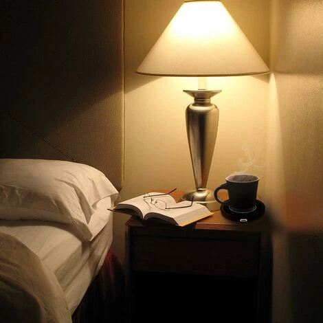 Scaldatazze LITZEE, Scaldatazze, Scaldatazze USB, Scaldatazze Da Tavolo Portatile, Per Scaldatazze Per Cacao, Tè, Latte, Bevande, Per Regali Di Caffè. Oro Champagne - immagine 3