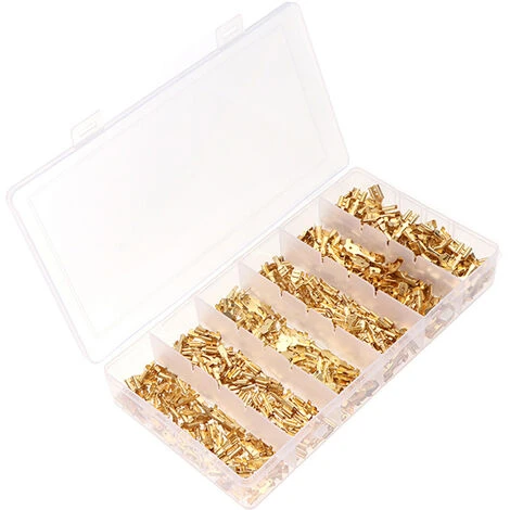 600 PZ 2.8/4.8/6.3mm Maschio Femmina Connettori A Forcella Assortiti Isolati Connettori Elettrici Terminali A Crimpare Con Scatola Di Immagazzinaggio Portatile