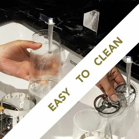 Caffettiera ITench Press, 350ml 12oz 1-2 Tazze ITench Press, Piccola Pressa Per Tè In Vetro Borosilicato Con Manico In Bambù - immagine 4